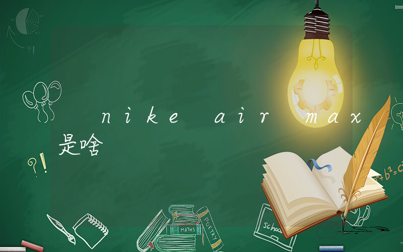 nike air max是啥插圖
